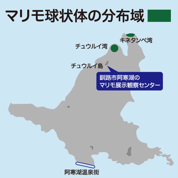 図：マリモ球状体の分布域