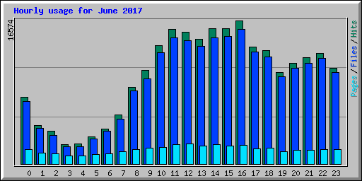 Hourly usage for June 2017