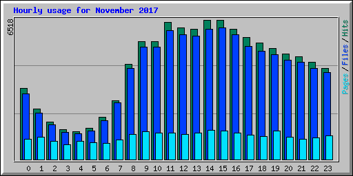 Hourly usage for November 2017