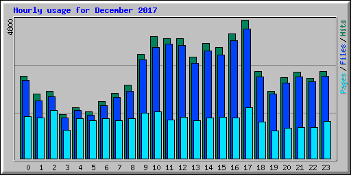 Hourly usage for December 2017