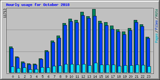 Hourly usage for October 2018