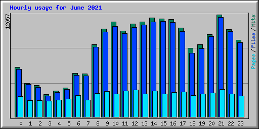 Hourly usage for June 2021