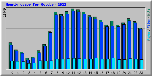 Hourly usage for October 2022