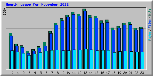 Hourly usage for November 2022