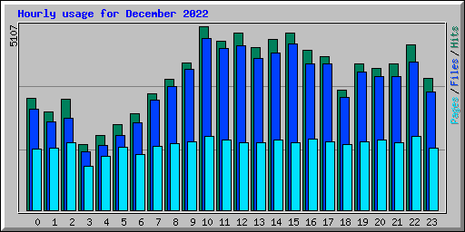 Hourly usage for December 2022